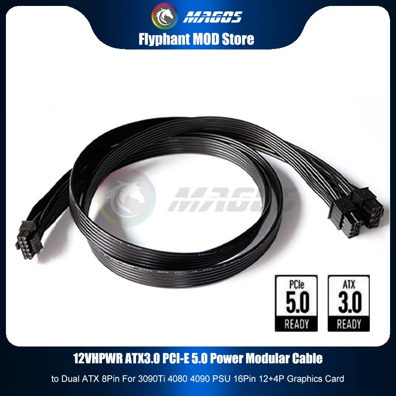 12v hpwr atx3.0 pci-e 5.0 cabo - Dual 8Pin To 16Pin 12Vhpwr Cable avaliação e preço
